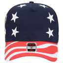 57-174 United States Flag Pattern Cotton Twill Low Crown Golf Style Cap