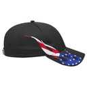 58-755 United States Flag Flame Pattern Brushed Cotton Twill
