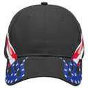 58-755 United States Flag Flame Pattern Brushed Cotton Twill