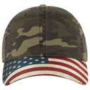 80-1180 United States Flag Visor Cotton Twill Low Profile Style Caps