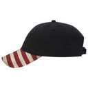 80-1180 United States Flag Visor Cotton Twill Low Profile Style Caps