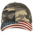 80-1180 United States Flag Visor Cotton Twill Low Profile Style Caps