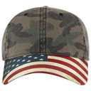 80-1180 United States Flag Visor Cotton Twill Low Profile Style Caps