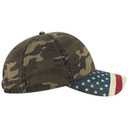80-1180 United States Flag Visor Cotton Twill Low Profile Style Caps