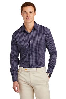 Brooks Brothers ® Tech Stretch Patterned Shirt BB18006 Brooks Brothers ® Tech Stretch Patterned Shirt BB18006