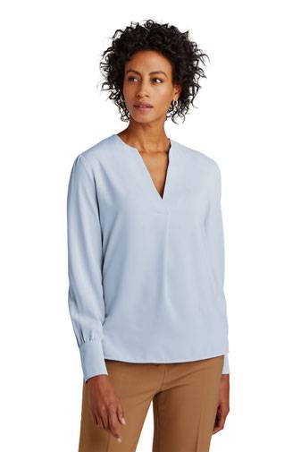 Brooks Brothers ®  Women's Open-Neck Satin Blouse BB18009