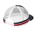 Port Authority Two-Stripe Snapback Trucker Cap. C113