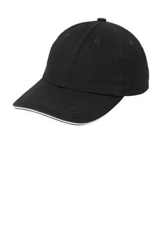 Port Authority  Sandwich Bill Cap with Striped Closure.  C830