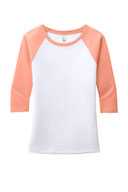 District ®  Women's Perfect Tri ®  3/4-Sleeve Raglan. DM136L