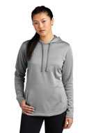 Sport-Tek  ®  Ladies PosiCharge  ®  Sport-Wick  ®  Heather Fleece Hooded Pullover. LS