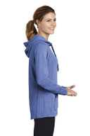 Sport-Tek  ®  Ladies PosiCharge  ®  Tri-Blend Wicking Fleece Hooded Pullover. LST296