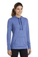 Sport-Tek  ®  Ladies PosiCharge  ®  Tri-Blend Wicking Fleece Hooded Pullover. LST296