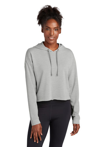 Sport-Tek  ®  Ladies PosiCharge  ®  Tri-Blend Wicking Fleece Crop Hooded Pullover LST298
