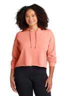 Sport-Tek  ®  Ladies PosiCharge  ®  Tri-Blend Wicking Fleece Crop Hooded Pullover LST298