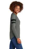Sport-Tek ®  Ladies Halftime Stripe Long Sleeve V-Neck Tee LST6043