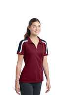 Sport-Tek ®  Ladies Tricolor Shoulder Micropique Sport-Wick ®  Polo. LST658