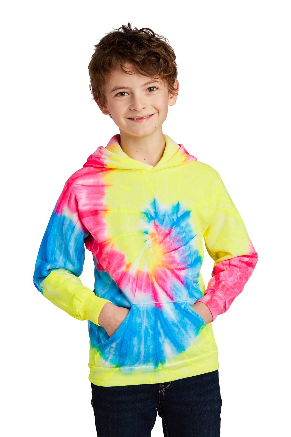 Port & Company ®  Youth Tie-Dye Pullover Hooded Sweatshirt. PC146Y