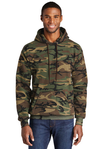 Port & Company &#174;  Core Fleece Camo Pullover Hooded Sweatshirt. PC78HC