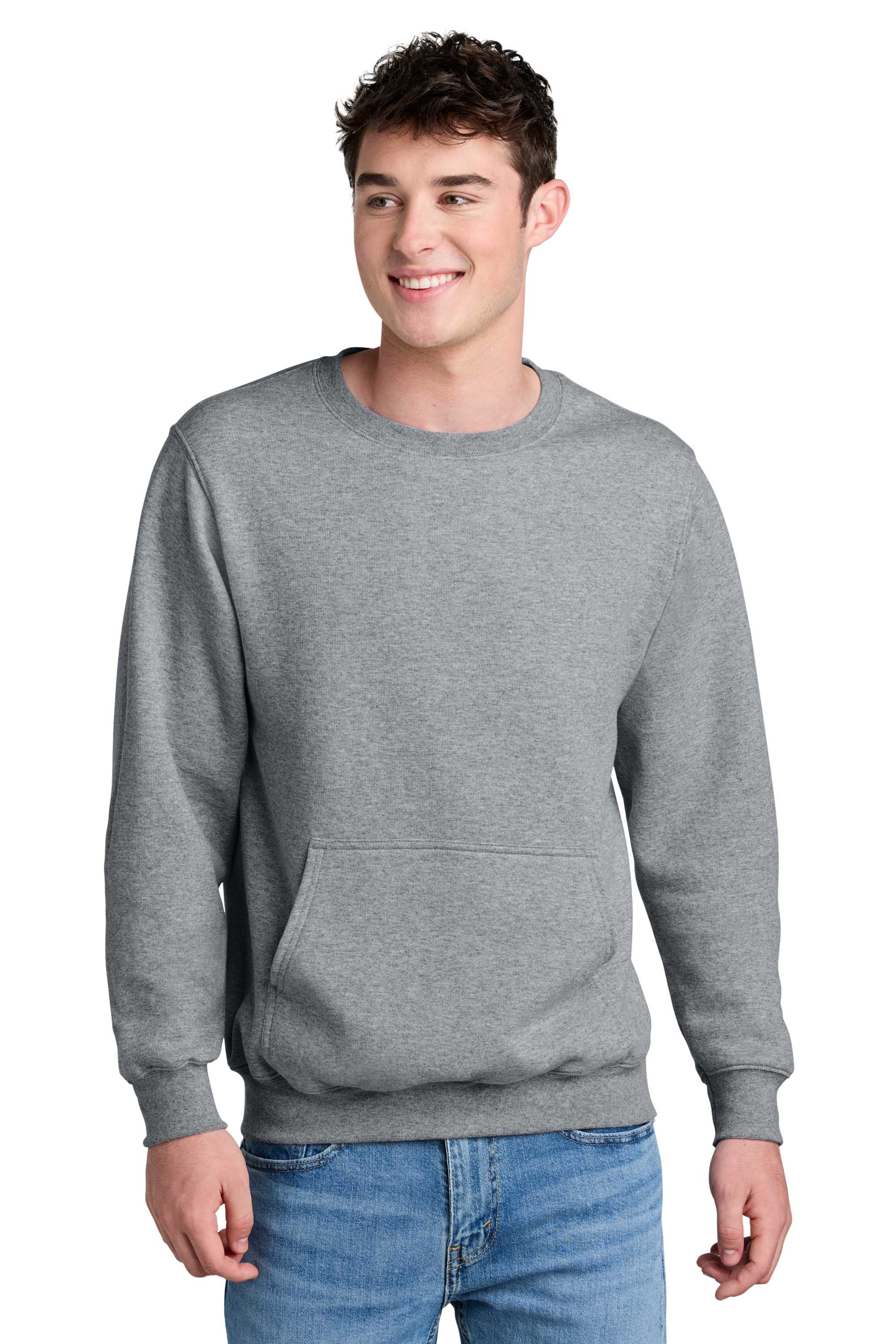 Port & Company ®  Core Fleece Crewneck Pocket Sweatshirt PC78PKT