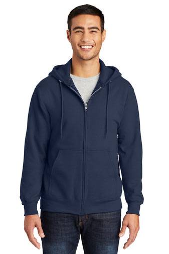 Port & Company ®  -  Essential Fleece Full-Zip Hooded Sweatshirt.  PC90ZH