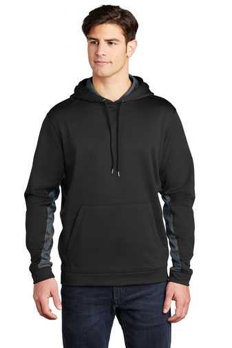 Sport-Tek &#174;  Sport-Wick &#174;  CamoHex Fleece Colorblock Hooded Pullover. ST239