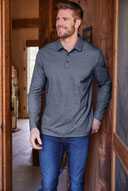 TravisMathew Oceanside Heather Long Sleeve Polo TM1MZ343