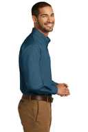 Port Authority Long Sleeve Carefree Poplin Shirt. W100
