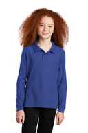 Port Authority Youth Long Sleeve Silk Touch™ Polo.  Y500LS