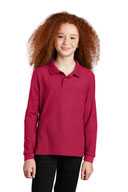 Port Authority Youth Long Sleeve Silk Touch™ Polo.  Y500LS