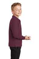 Port Authority Youth Long Sleeve Silk Touch™ Polo.  Y500LS