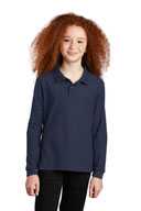 Port Authority Youth Long Sleeve Silk Touch™ Polo.  Y500LS