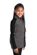 Sport-Tek  ®  Youth PosiCharge  ®  Electric Heather Colorblock 1/4-Zip Pullover. YST397