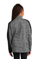 Sport-Tek  ®  Youth PosiCharge  ®  Electric Heather Colorblock 1/4-Zip Pullover. YST397