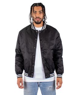 Shaka Wear Varsity Bomber Jacket SHVBJ Shaka Wear Varsity Bomber Jacket SHVBJ