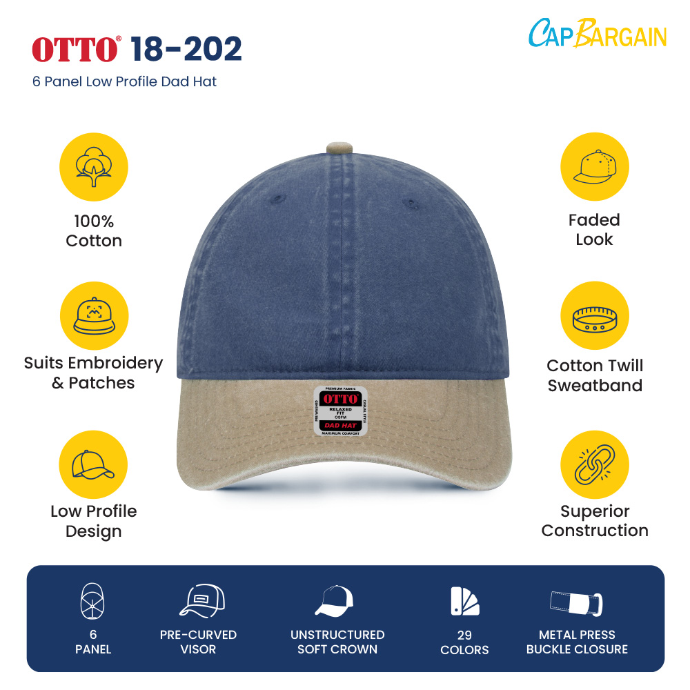 Shop OTTO CAP 18-202 6 Panel Low Profile Dad Hat